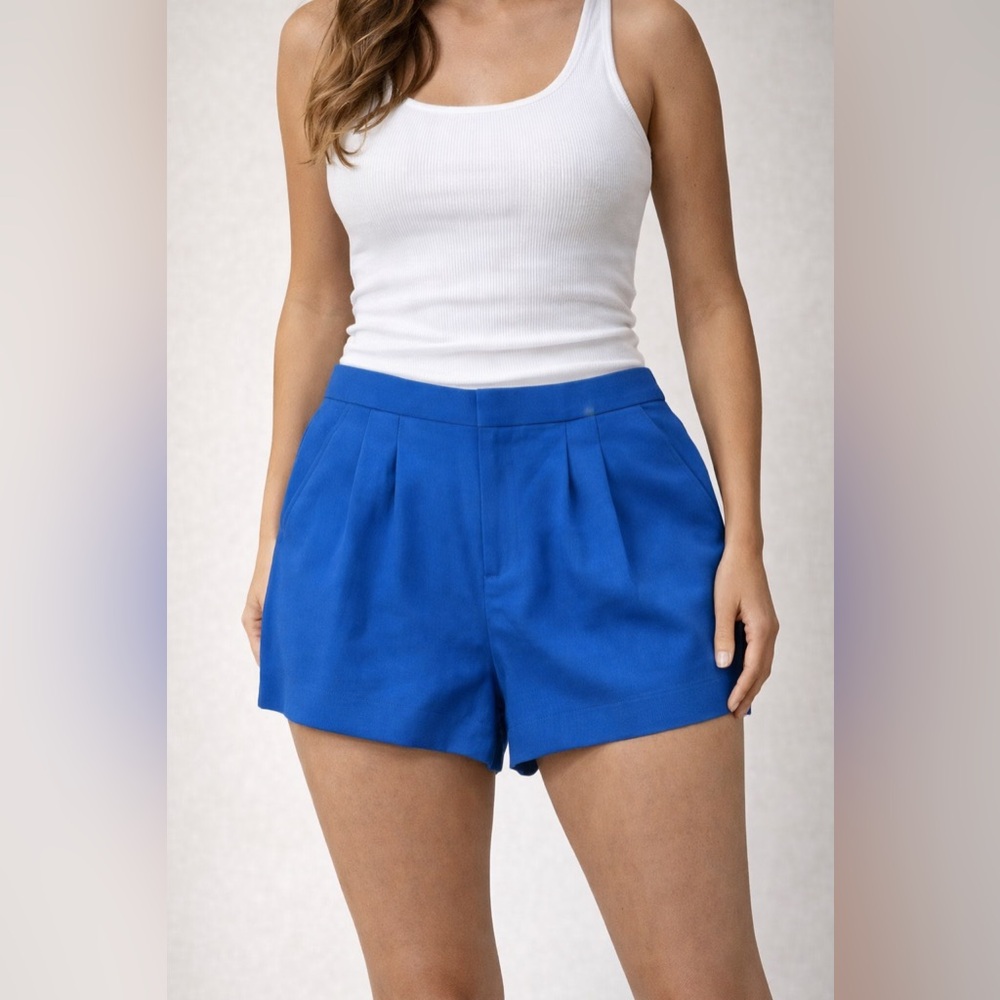 Aritzia Babaton Elwood Blue High-rise Shorts